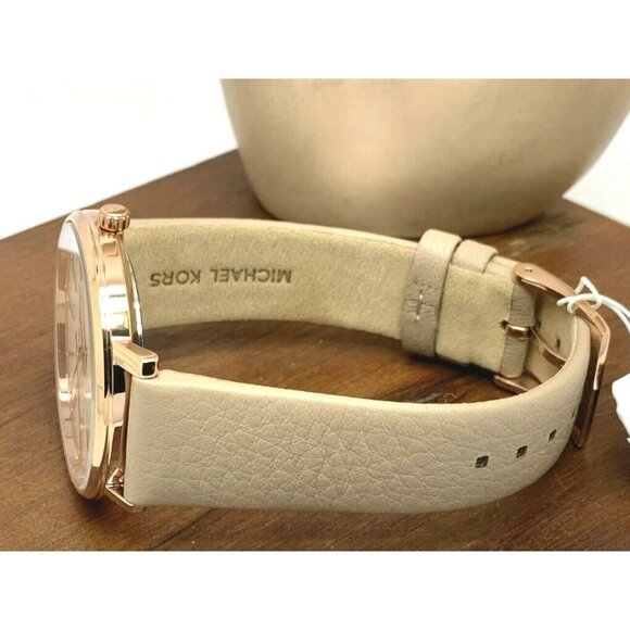 Michael Kors Women's Watch MK2748 Pyper Quartz White Dial Rose Gold Leather Band - Picture 9 of 13